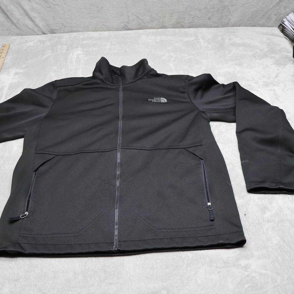 North Face Jacket Mens Medium Black Apex Canyonwall Lightweight Full Zip Outdoor